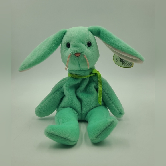 TY Beanie Baby - HIPPITY the Green Bunny (8.5 inch) - Picture 1 of 4